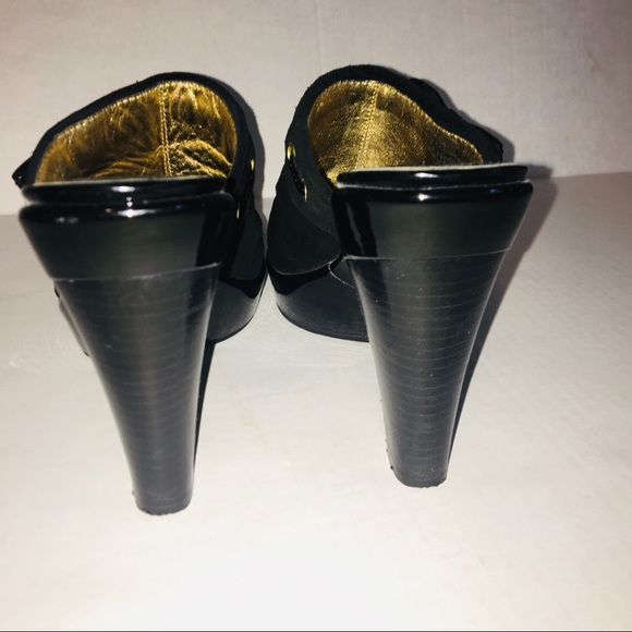 Coach Black Jodey Mules Clog Heels Size 9 - Picture 5 of 7